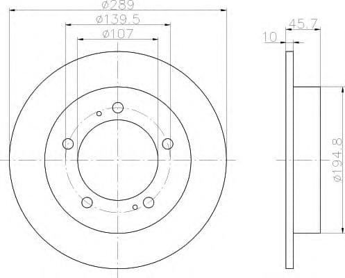 8DD 355 103-611 Behr Hella Гальмівний диск