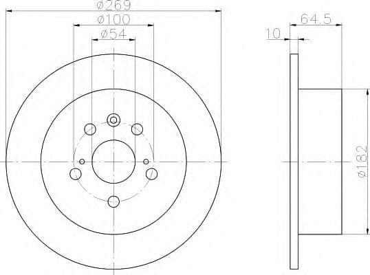 8DD 355 104-061 Behr Hella Гальмівний диск