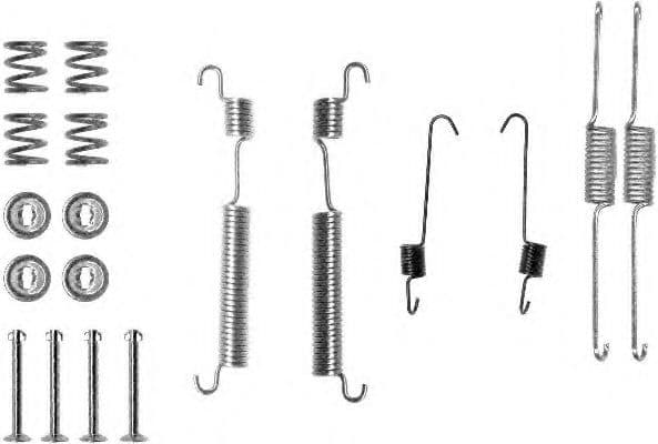 8DZ 355 200-691 Behr Hella Монтажний комплект барабанних гальмівних колодок