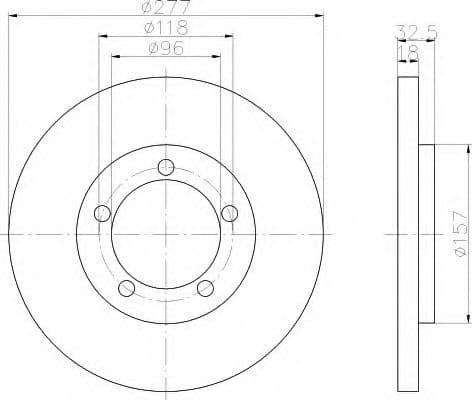 8DD 355 108-681 Behr Hella Тормозной диск