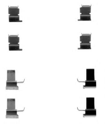 8DZ 355 202-871 Behr Hella Компоненти дискових гальмівних колодок для Toyota MR 2