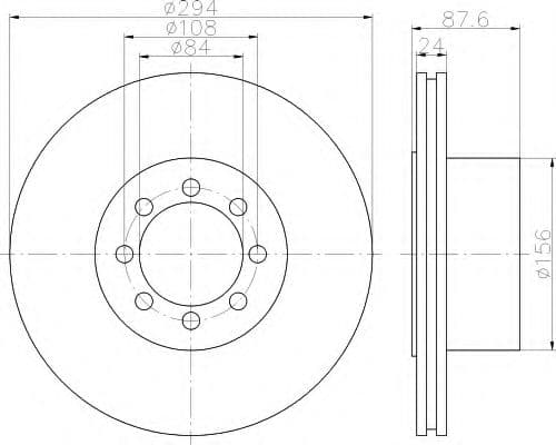 8DD 355 117-481 Behr Hella Гальмівний диск