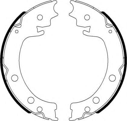 8DA 355 050-971 Behr Hella Колодки ручника