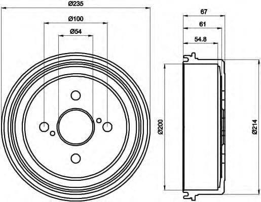8DT 355 302-161 Behr Hella Гальмівний барабан