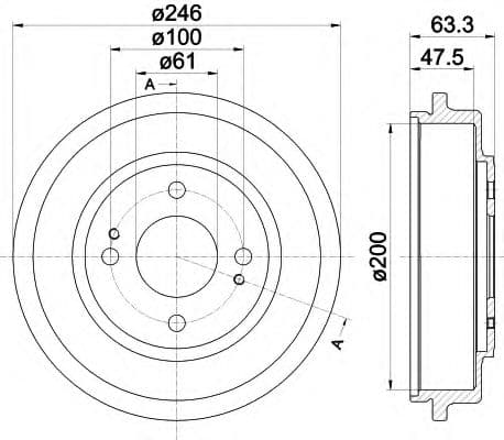 8DT 355 302-401 Behr Hella Гальмівний барабан