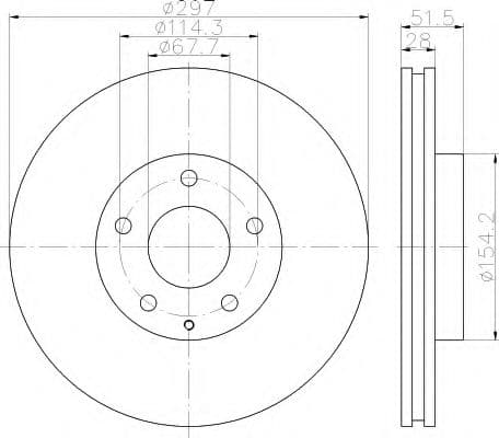 8DD 355 119-581 Behr Hella Гальмівний диск