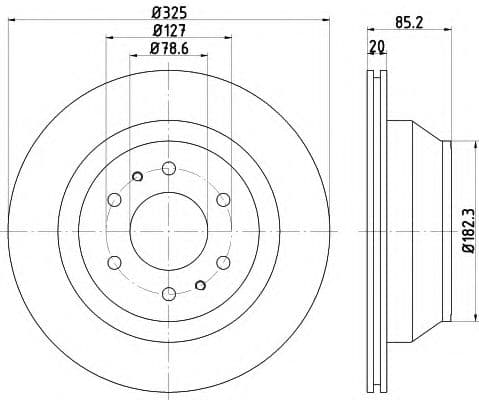8DD 355 122-311 Behr Hella Тормозной диск