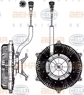 8mv376907141 Behr Hella Віскомуфта вентилятора