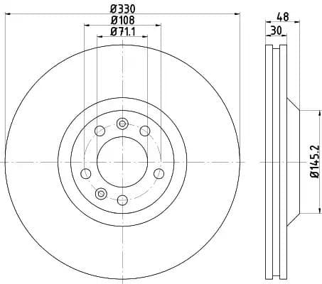 8DD355128221 Behr Hella Тормозной диск