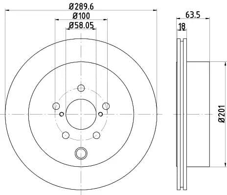 8DD355122281 Behr Hella Гальмівний диск