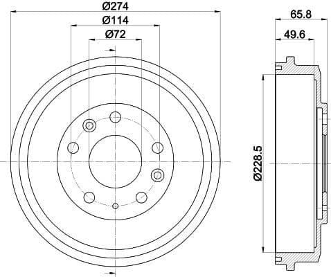 8dt355303271 Behr Hella Гальмівний барабан