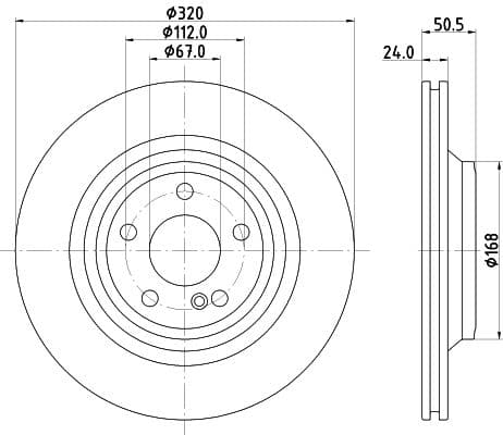 8dd355133251 Behr Hella Тормозной диск для Mercedes SL-Class