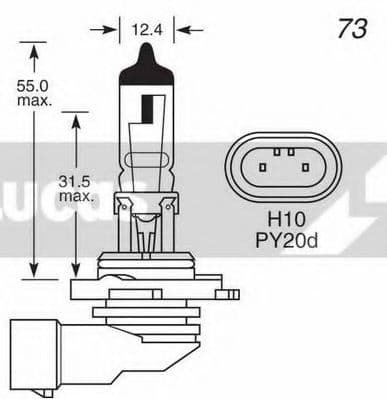 LLB710 Lucas Лампа противотуманной фары