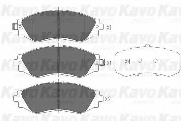 KBP-1001 Kavo Parts Гальмівні колодки
