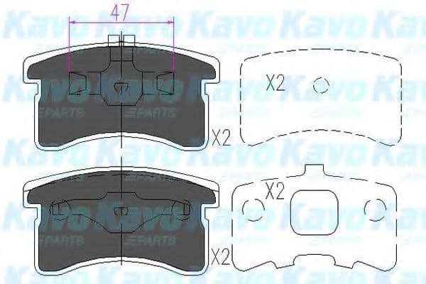 KBP-1506 Kavo Parts Тормозные колодки