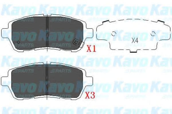 KBP-1514 Kavo Parts Гальмівні колодки
