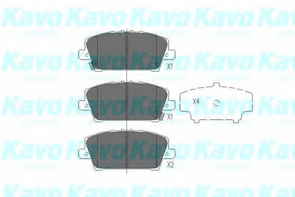 KBP-2013 Kavo Parts Гальмівні колодки для Honda Civic