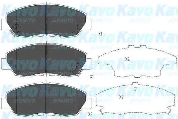 KBP-2026 Kavo Parts Гальмівні колодки для Honda Accord