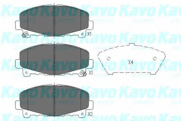 KBP-2050 Kavo Parts Тормозные колодки
