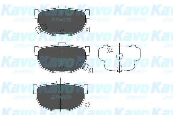 KBP-3007 Kavo Parts Гальмівні колодки