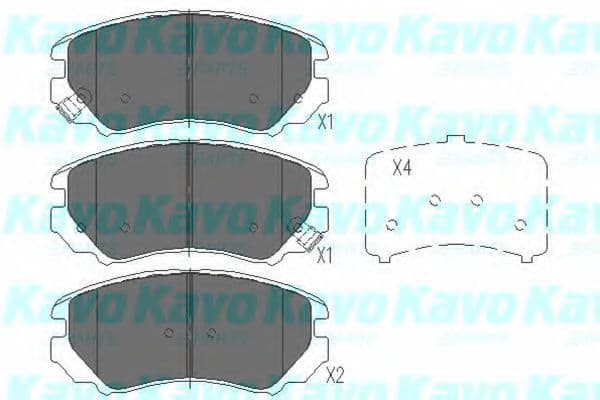 KBP-3008 Kavo Parts Гальмівні колодки
