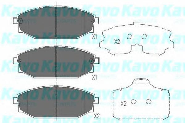 KBP-3014 Kavo Parts Гальмівні колодки