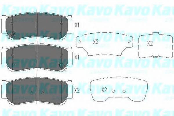 KBP-3024 Kavo Parts Гальмівні колодки