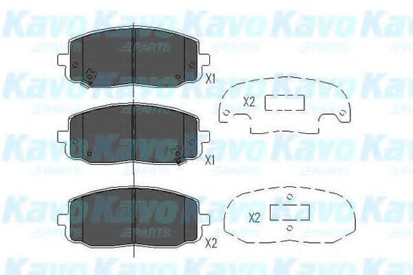 KBP-4006 Kavo Parts Гальмівні колодки