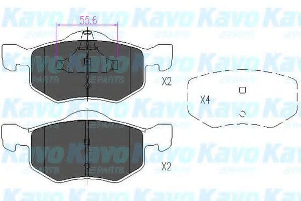 KBP-4541 Kavo Parts Гальмівні колодки