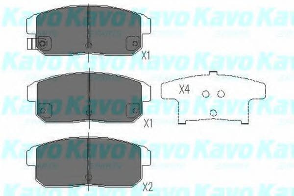 KBP-4547 Kavo Parts Гальмівні колодки