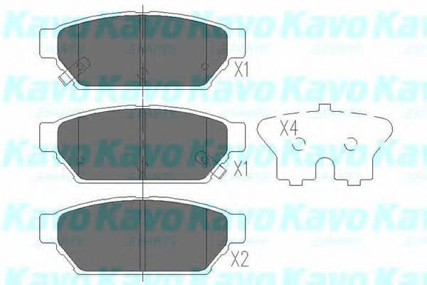 KBP-5510 Kavo Parts Тормозные колодки