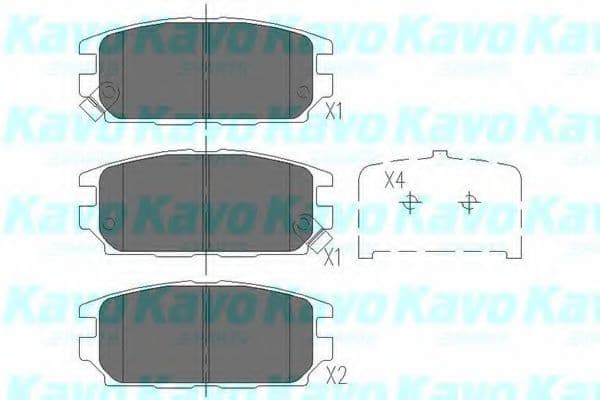 KBP-5511 Kavo Parts Гальмівні колодки