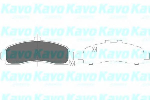 KBP-6505 Kavo Parts Гальмівні колодки для Nissan Micra