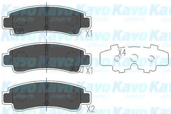 KBP-6546 Kavo Parts Гальмівні колодки