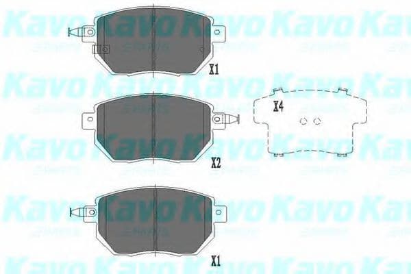 KBP-6573 Kavo Parts Гальмівні колодки