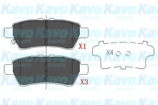 KBP-6575 Kavo Parts Тормозные колодки