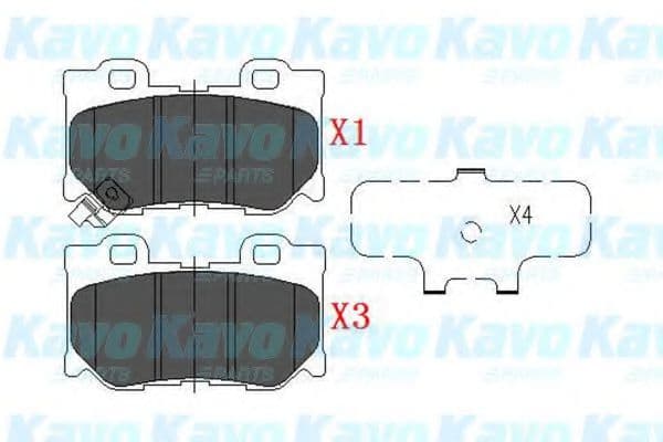 KBP-6582 Kavo Parts Гальмівні колодки