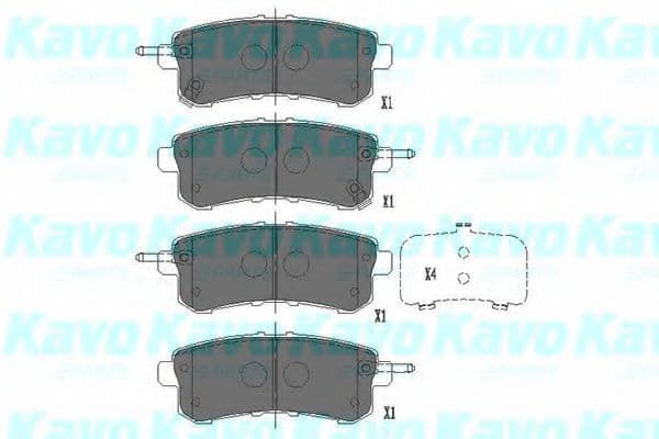 KBP-6589 Kavo Parts Гальмівні колодки