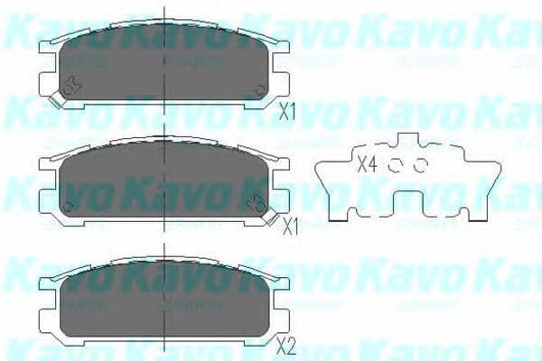 KBP-8016 Kavo Parts Гальмівні колодки