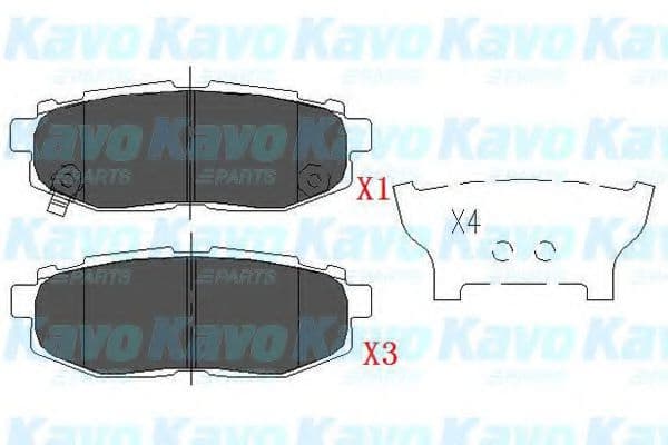 KBP-8022 Kavo Parts Гальмівні колодки