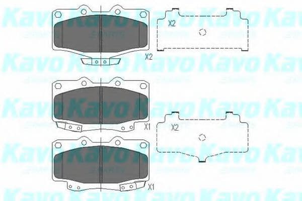KBP-9004 Kavo Parts Гальмівні колодки