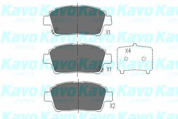 KBP-9009 Kavo Parts Гальмівні колодки