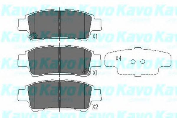 KBP-9014 Kavo Parts Гальмівні колодки
