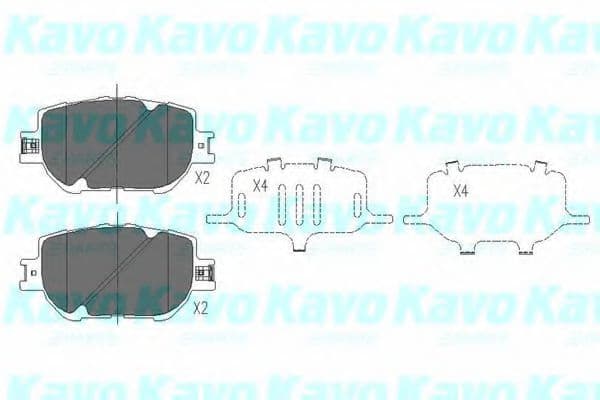 KBP-9015 Kavo Parts Гальмівні колодки