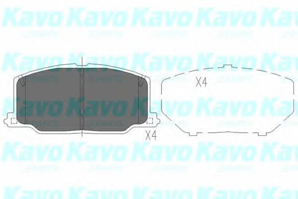 KBP-9036 Kavo Parts Гальмівні колодки