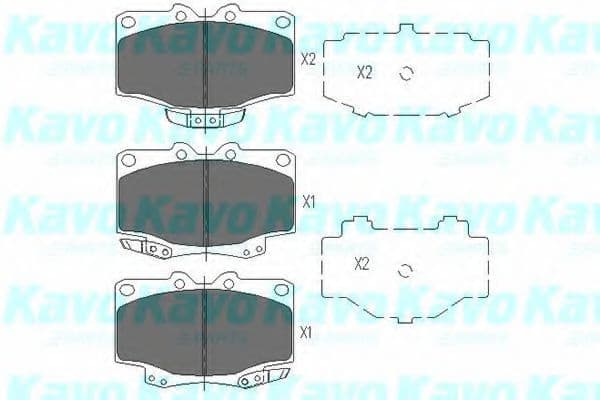 KBP-9048 Kavo Parts Гальмівні колодки для Toyota Land Cruiser