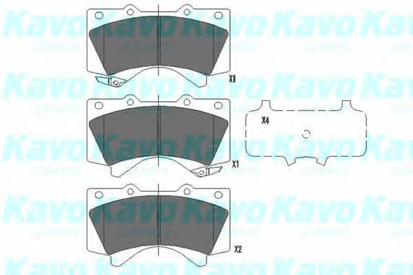 KBP-9098 Kavo Parts Гальмівні колодки