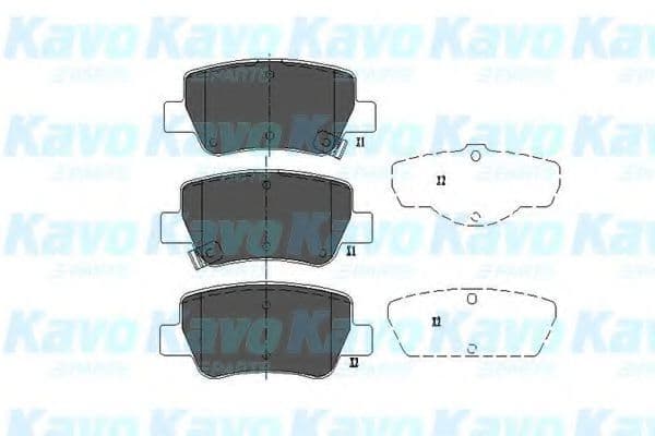 KBP-9107 Kavo Parts Гальмівні колодки для Toyota Avensis