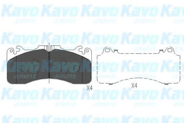 KBP-9112 Kavo Parts Гальмівні колодки для Lexus LS