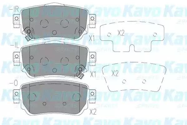 KBP6615 Kavo Parts Тормозные колодки